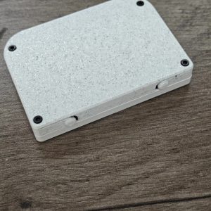 Back view of the white BBQ10KBD Pro compact keyboard